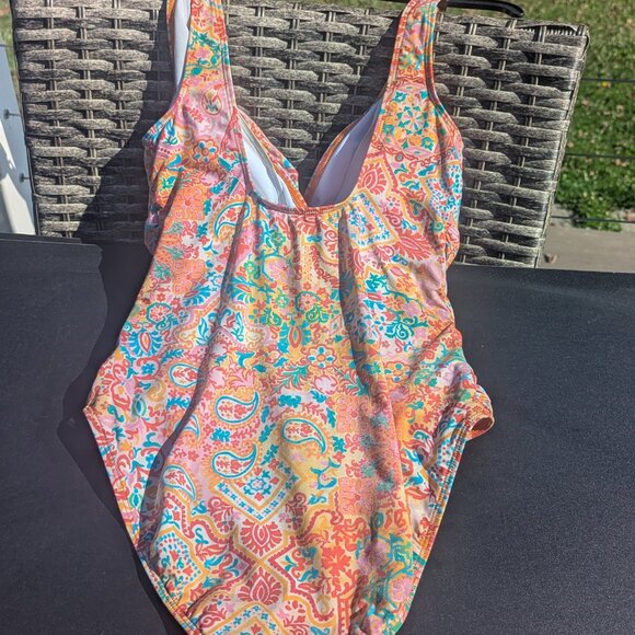 Lauren Ralph Lauren One Piece Bathing Suit-Size 8 - Picture 4 of 5